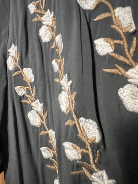 Embroidered Wrap Dress in Jade from Piper & Scoot - Picture 4 of 6